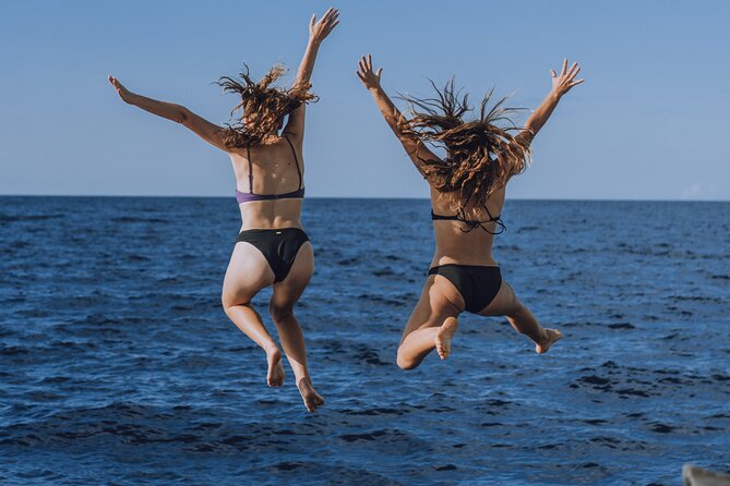 4-in-1 • Gili Islands Snorkel & Sunset Half-day Catamaran Cruise - From snorkeling boat to floating beach club