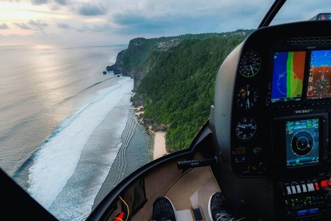 Above the Island of Gods Helicopter Tour - Nyang Nyang Beach and the Final Coastal View