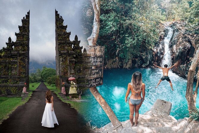 All Inclusive : Jumping Sliding at Aling- Aling Waterfall - Handara Gate - Lunch - Aling-Aling, where the day gets serious
