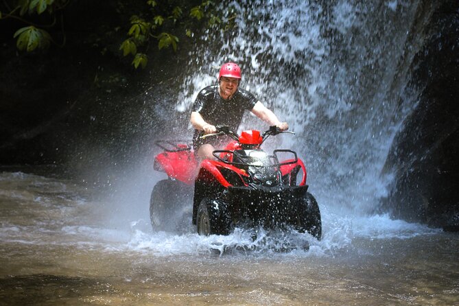 ATV Quad Bike Kuber Through Waterfall, Tunnel And Rice Field - Entering the tunnels and forest sections