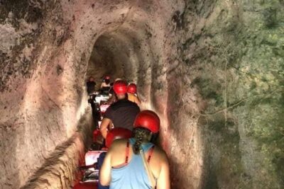 ATV Quad Bike Through Tunnel and Waterfall in Bali