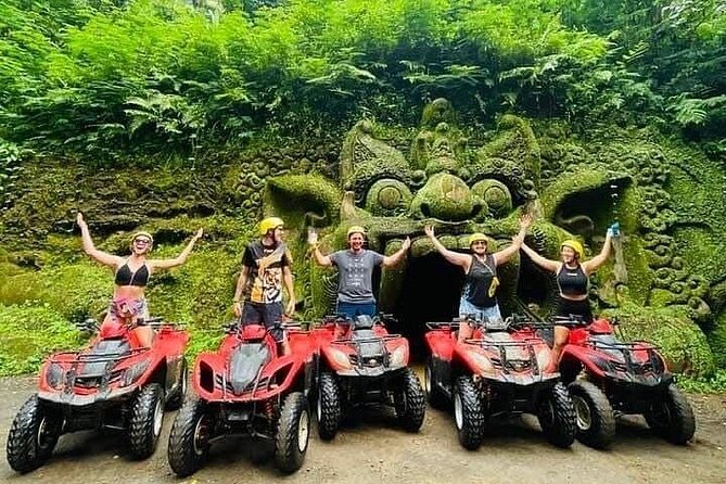 Bali ATV Quad Adventure Ubud Monkey Forest and Waterfall - Tegenungan Waterfall is a quick scenic stop