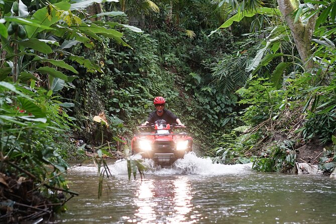 Bali ATV Ride and White Water Rafting - Bali Tarantula ATV trail through mud and rice paddies