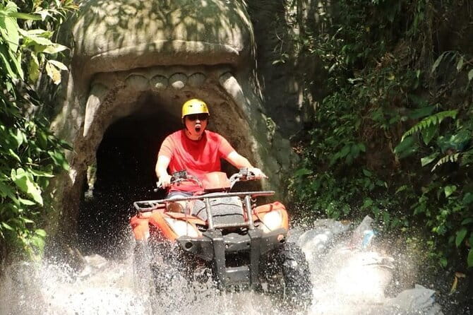 Bali ATV Ride Ubud Waterfall,RiceField,River,Kingkong-Temple cave - Rice fields, forest paths, and village scenery