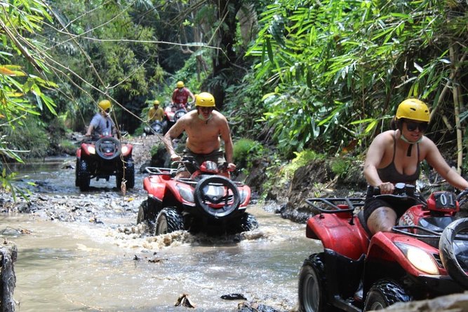 Bali Atv Riding through Cave and Waterfall - Getting comfortable on the 250CC quad bike