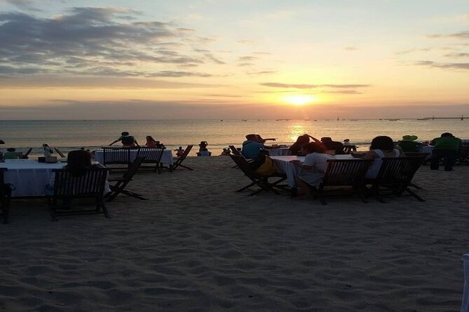 Bali Romantic Seafood Dinner under sunset jimbaran Beach - Seafood, rice, vegetables, and fresh fruit