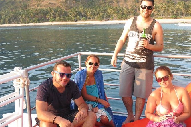 Gili Hai 3 Islands BBQ Sunset Cruise - Gili Air, the pontoon, and the included BBQ meal