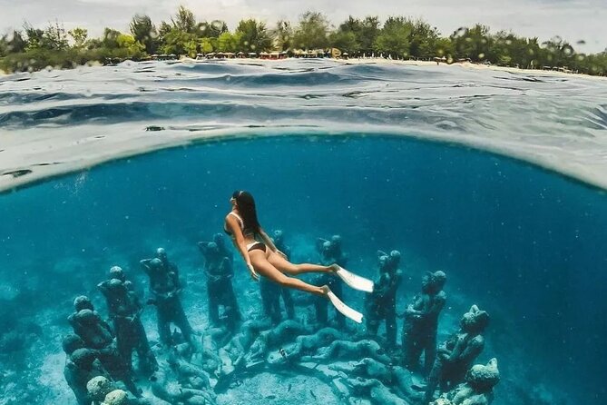 Half-Day Private Guided Snorkeling Turtles Underwater Statues - What the four-hour Gili snorkeling trip includes