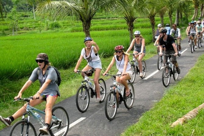 Halo Bike Cycling Tour Downhill - Leaving Kuta for Bali’s quieter back roads