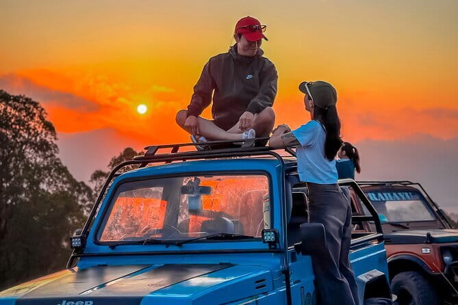 Mount Batur Sunrise Jeep & Cleansing Ritual at Tirta Empul Temple - Sunrise over Lake Batur and three volcanoes
