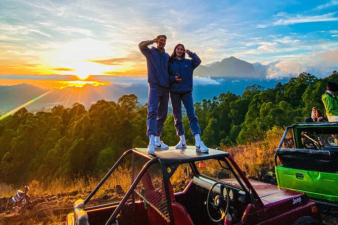 Mount Batur Sunrise Jeep With Black Lava - Sunrise Views Toward Mount Agung and Lake Batur