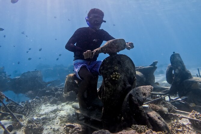 Snorkeling with turtle and statue in Gilis - Key points at a glance