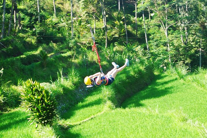 Telaga Waja River Rafting Bali & Zipline (Less Stairs) - The dam, zipline, and waterfall stop