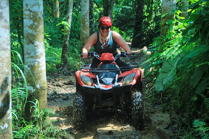 Ubud ATV Ride through River Jungle Rice Fields Puddles - Gorilla Cave Adds a Memorable Twist