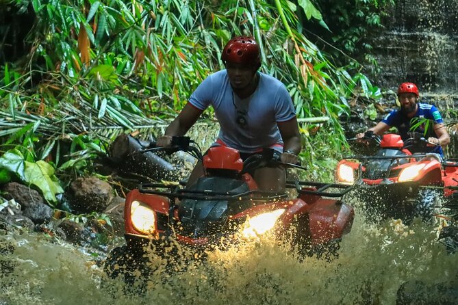 Ubud ATV Ride through River Jungle Rice Fields Puddles - Pickup, Guides, and Group Style