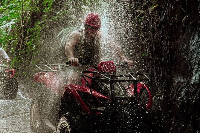 Ubud Bali ATV Quad Bike Legong Temple cave with Lunch and Pool - Meeting in Singapadu Tengah, not central Nusa Dua