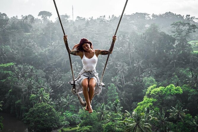 Ubud waterfall, rice terraces, and swing explore - Tegenungan Waterfall: a cool first stop near the Petanu River