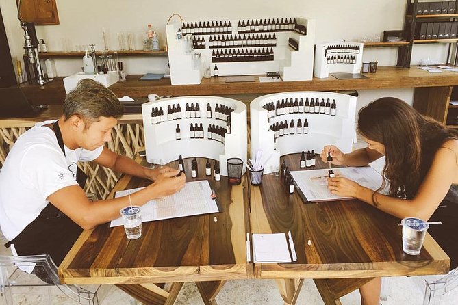 Your Fragrance Selection: Bali Perfume Workshop and Creations - Choosing between flowers, citrus, woods, and spices